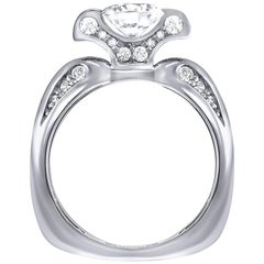 Alex Soldier Lily Diamond Platinum Engagement Wedding Cocktail Ring
