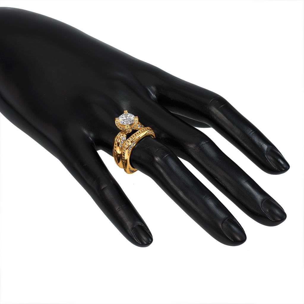 da uomo o donna Alex Soldier - Anello di fidanzamento con diamante di moderna sensualità - Cocktail Ring in vendita