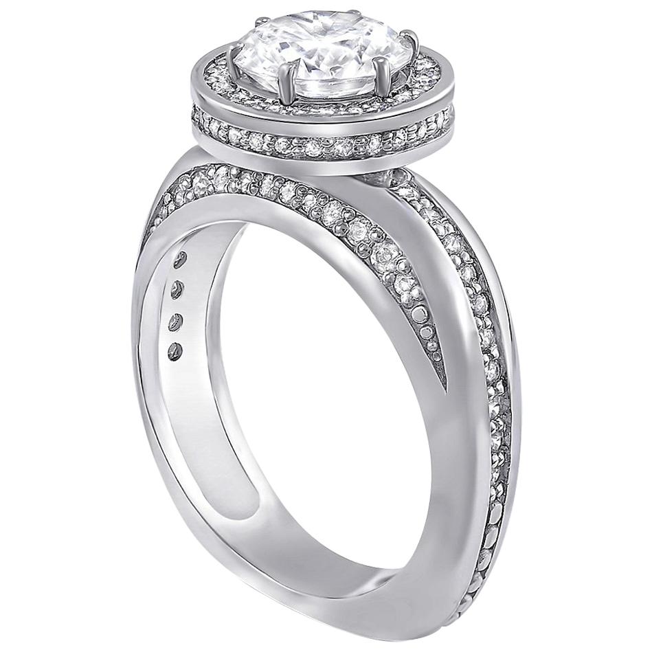 Alex Soldier Anello cocktail di fidanzamento con diamante e aureola in oro di Sensualità Moderna