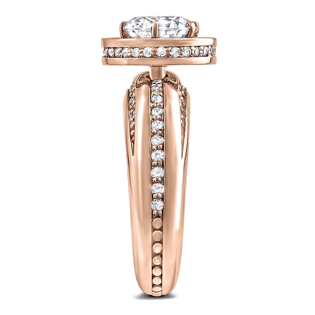 Alex Soldier Modern Sensuality Diamond Halo Hope Engagement Cocktail Ring In New Condition In New York, NY