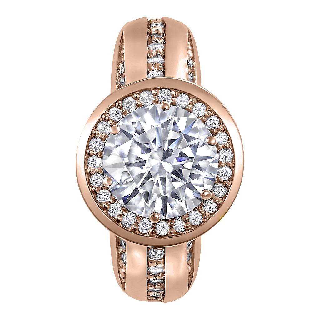 Alex Soldier Modern Sensuality Bague de fiançailles Hope Halo Diamond