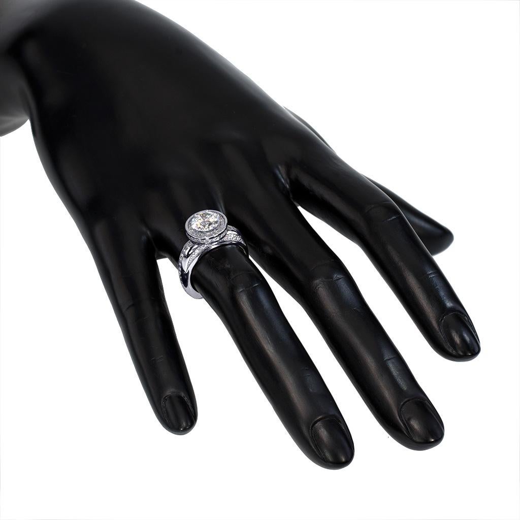 Alex Soldier Anello Cocktail di Fidanzamento in Platino con Diamante Sensualità Moderna In condizioni Nuovo in vendita a New York, NY