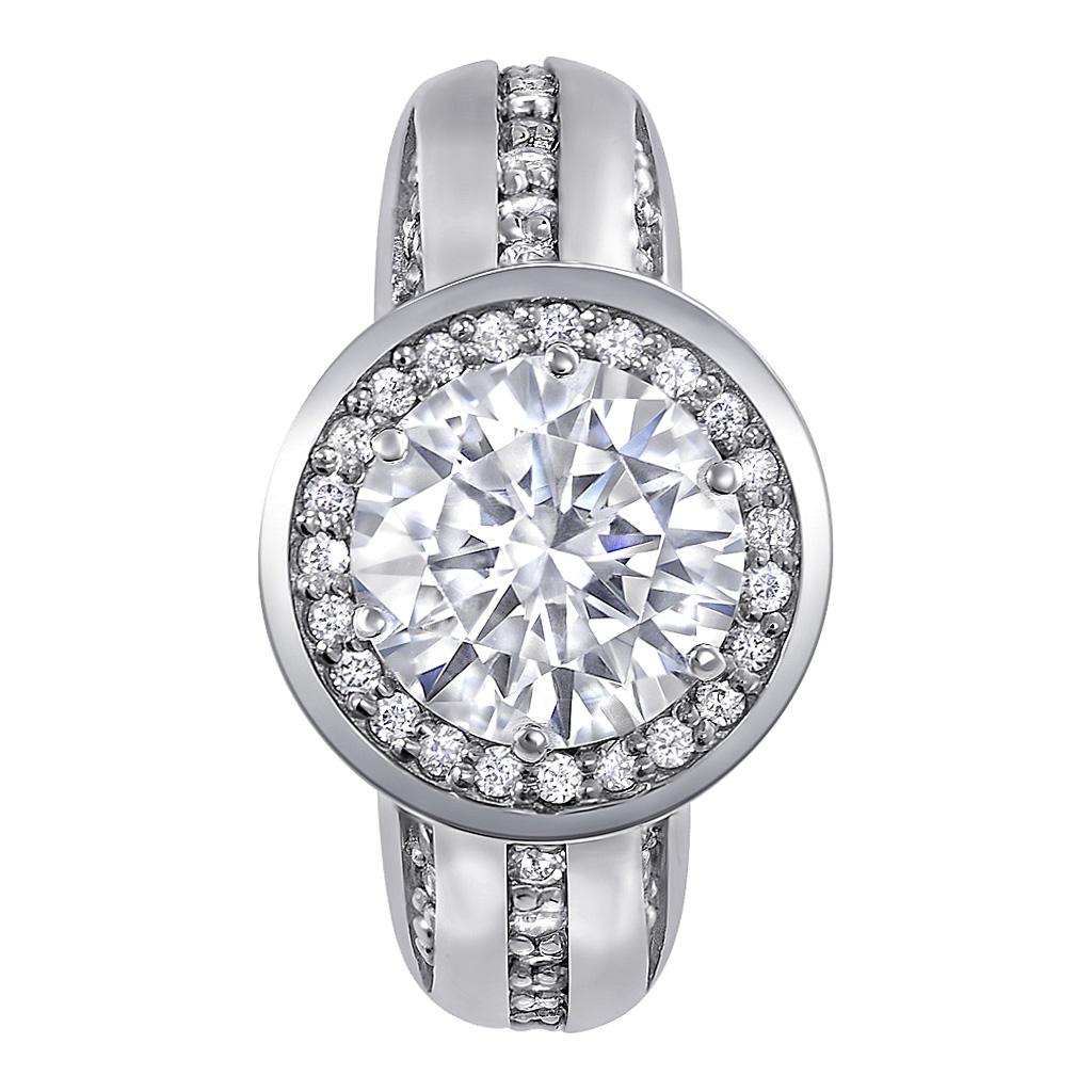 Alex Soldier Anello Cocktail di Fidanzamento in Platino con Diamante Sensualità Moderna