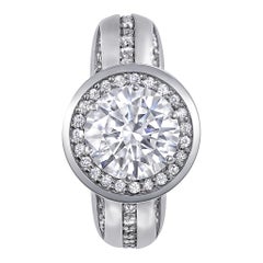 Alex Soldier Anello Cocktail di Fidanzamento in Platino con Diamante Sensualità Moderna
