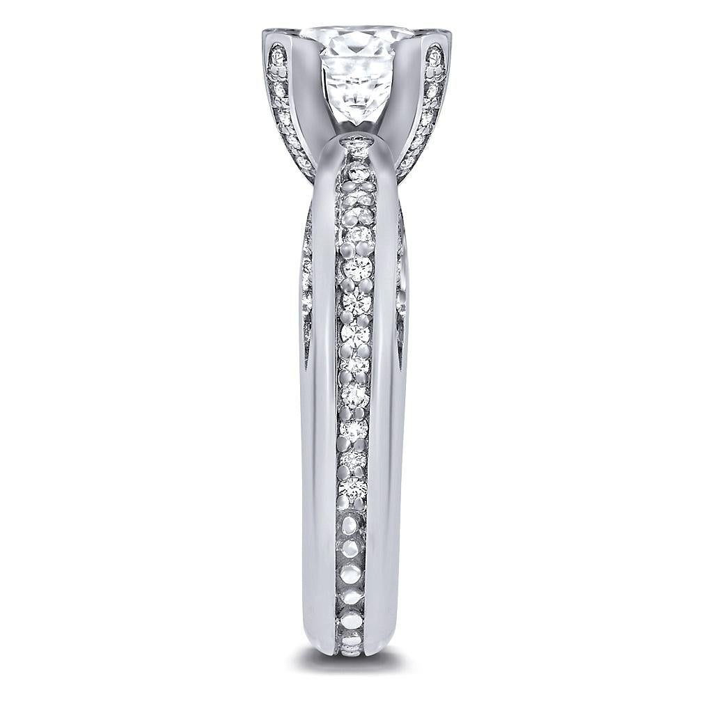 Alex Soldier Modern Sensuality Diamond Platinum Engagement Wedding Cocktail Ring In New Condition In New York, NY