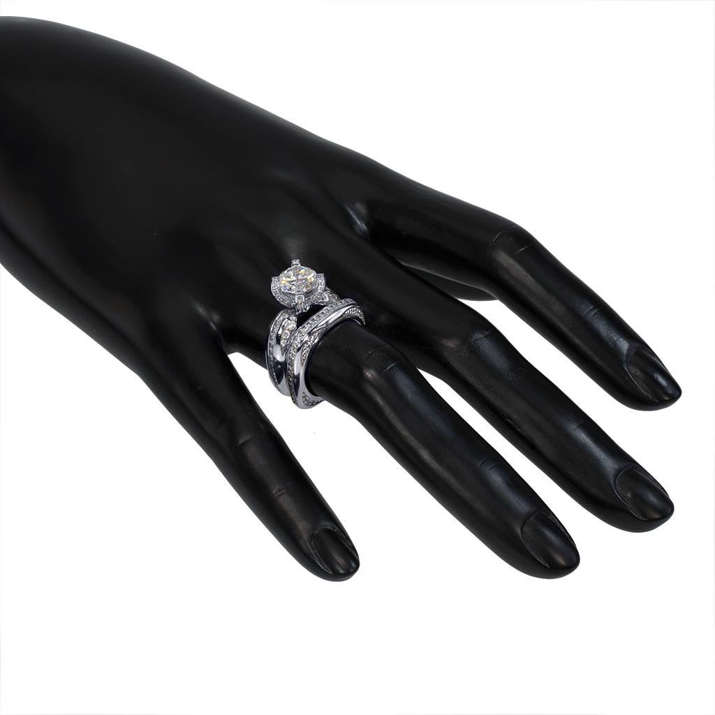 da uomo o donna Alex Soldier - Anello di fidanzamento in platino con diamante - Sensualità moderna in vendita