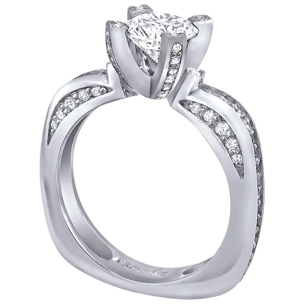 Alex Soldier Modern Sensuality Diamond Platinum Engagement Wedding Cocktail Ring