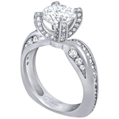 Alex Soldier - Anello di fidanzamento in platino con diamante - Sensualità moderna