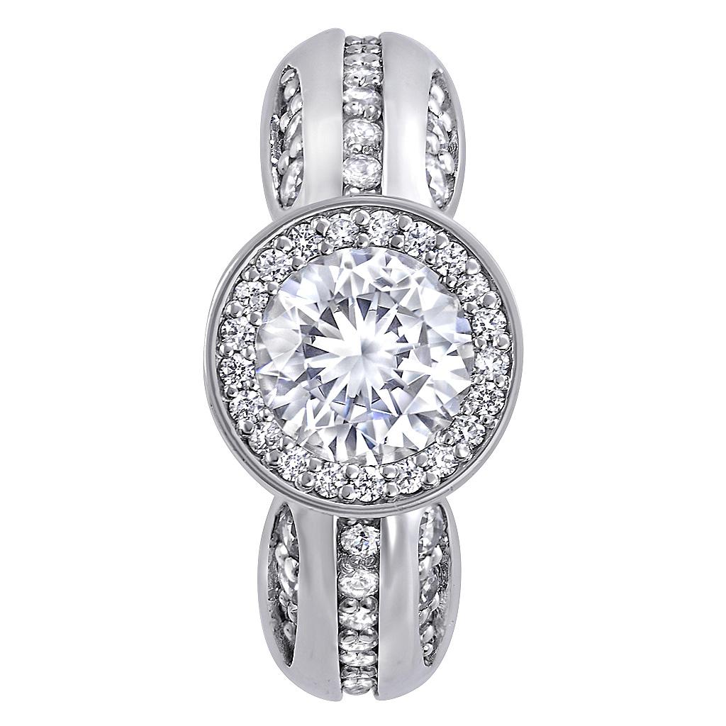 Alex Soldier - Anello di fidanzamento in platino con diamante - Sensualità moderna in vendita