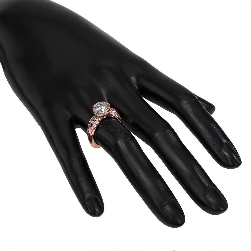 Women's or Men's Alex Soldier Modern Sensuality Diamond Rose Gold Engagement Wedding Ring