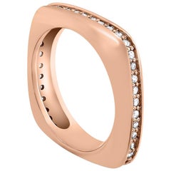 Alex Soldier Modern Sensuality Diamond Rose Gold One Unity Wedding Band
