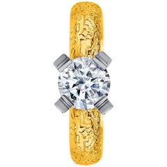 Alex Soldier Princess Diamond Gold Engagement Cocktail Ring Made in NYC
