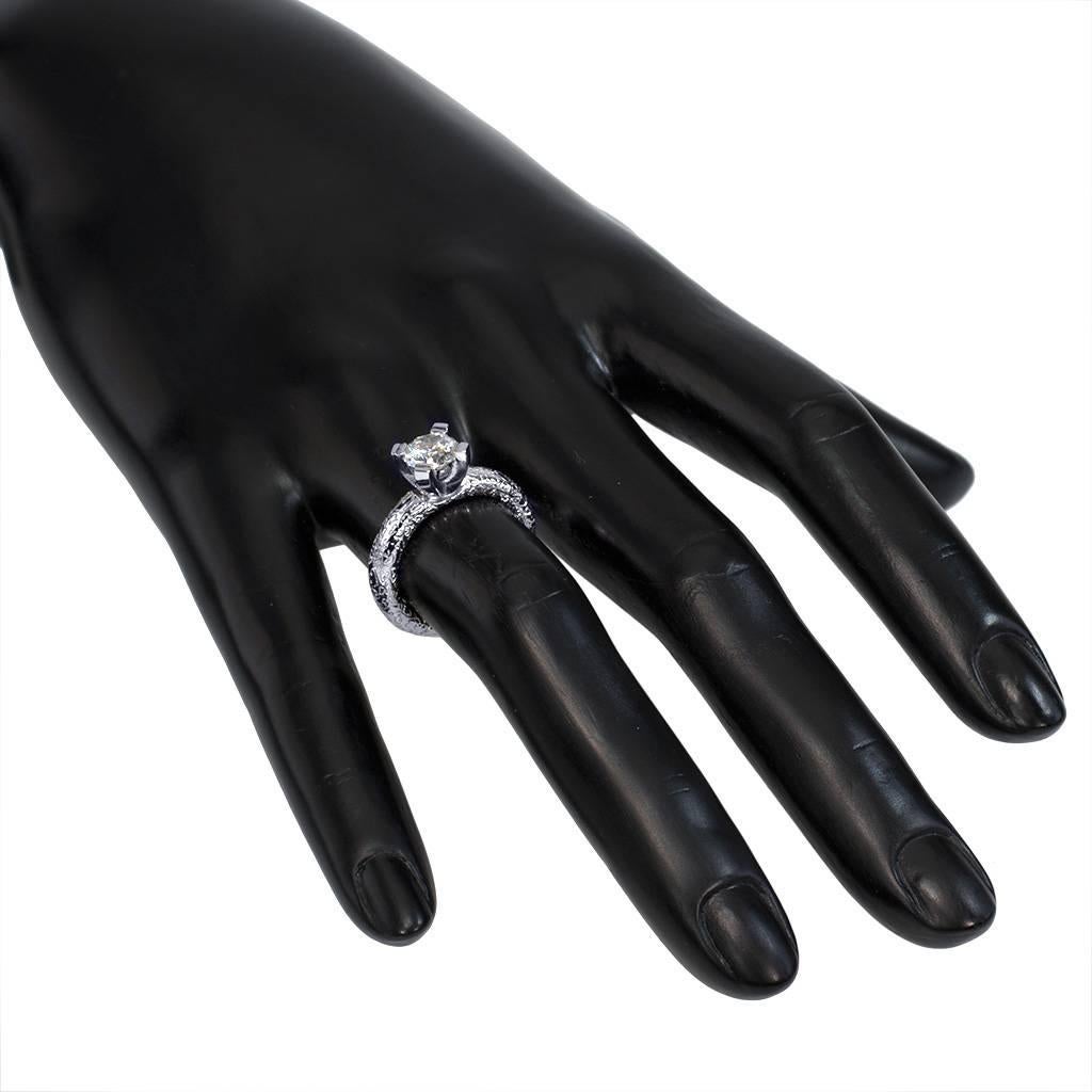 Alex Soldier Bague de fiançailles en or avec diamant et princesse Faite à la main à NYC Unisexe en vente