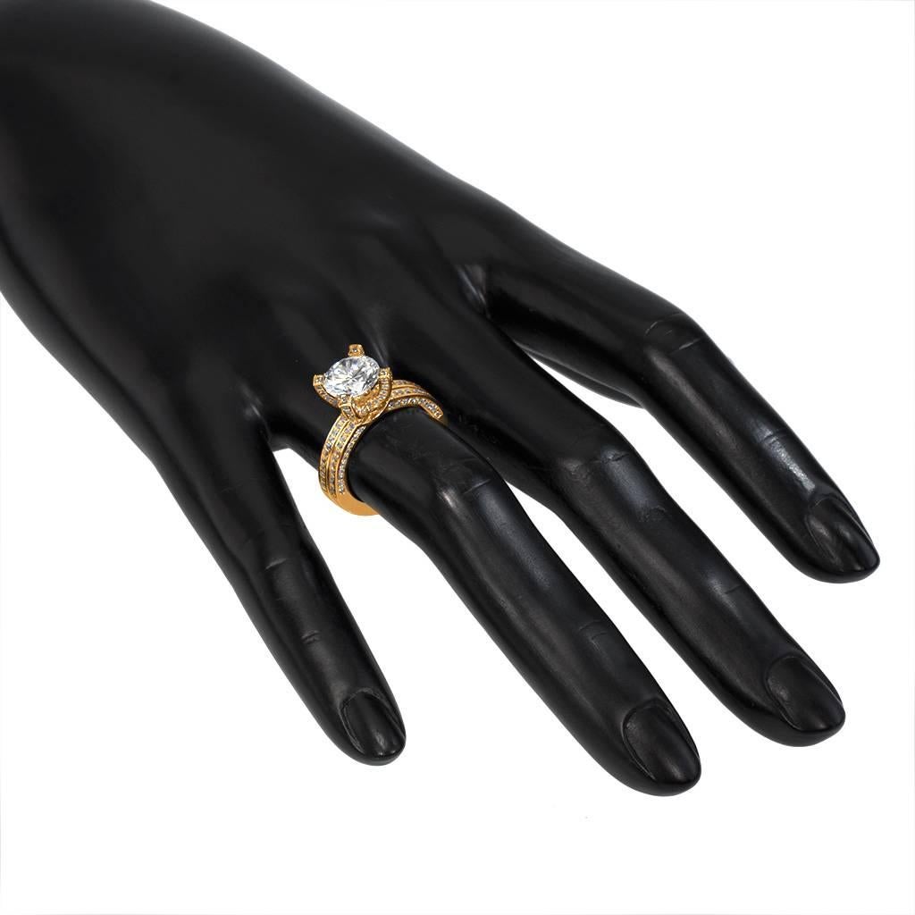 Bague de fiançailles en or Alex Soldier Princesse Diamant Unique en son genre Fait à la main à NYC en vente 1
