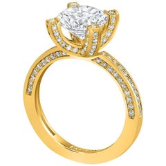 Alex Soldier Prinzessin Diamant Gold Verlobungsring Eine von einer Art Handmade in NYC
