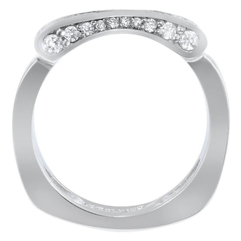 Alex Soldier Serendipity, fascia di diamanti e platino. Realizzato a mano a NYC.