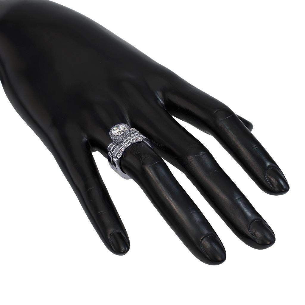 Anello Alex Soldier Serendipity con diamanti e platino. Realizzato a mano a NYC. in vendita 2