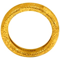 Alex Soldier Textured Gold Band