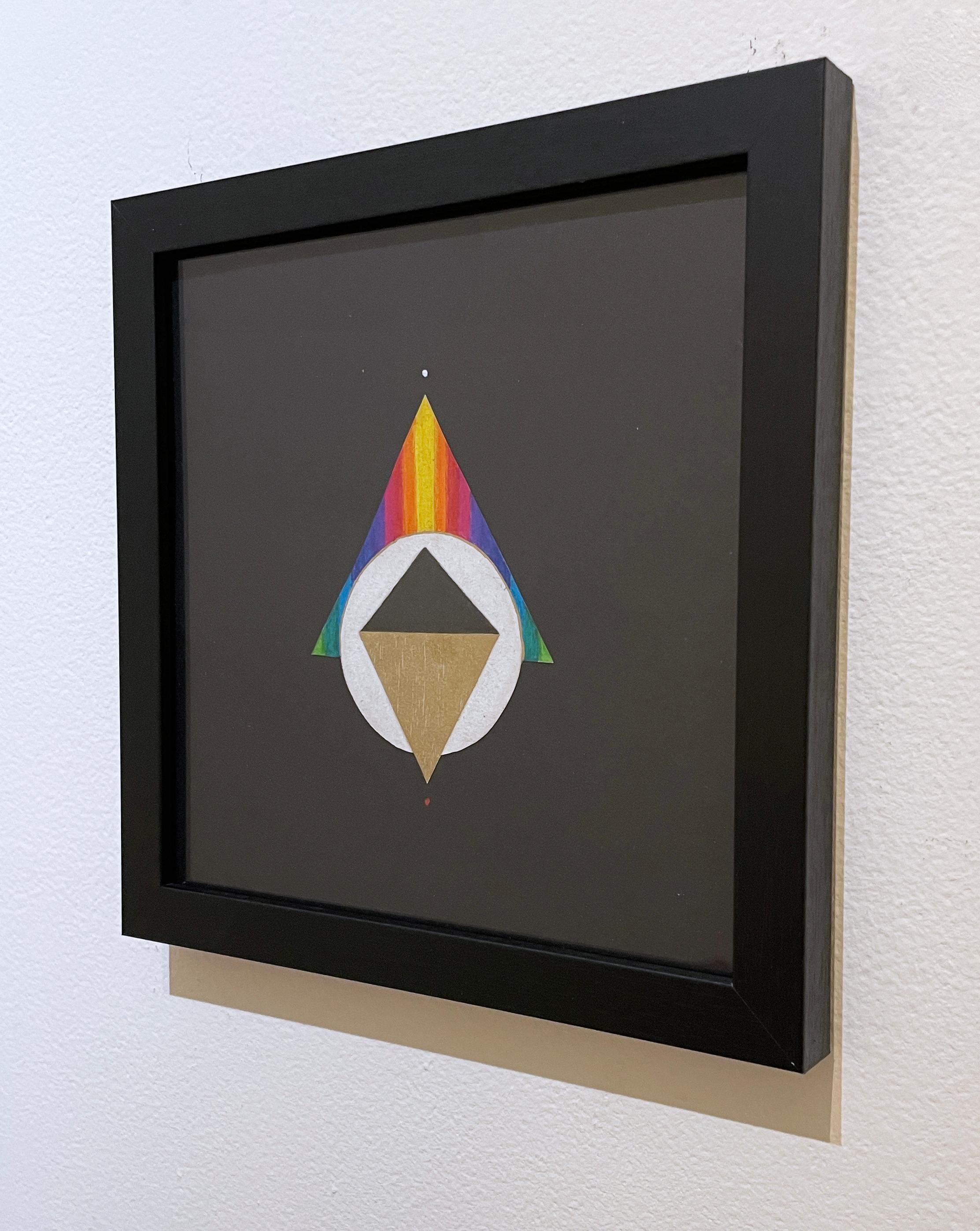 Sang et Lumière (2021) - Noir Abstract Drawing par Alex Tea