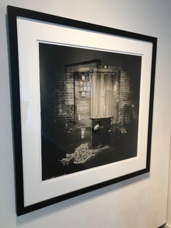 Addicted to Selfies-framed in black 41 x 41 inches black and white photograph