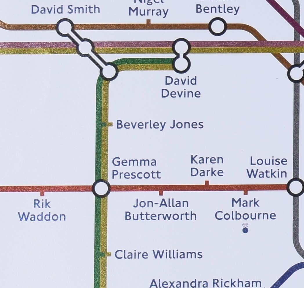 ParalympicsGB Medallists Map 2012 - Realist Print by Alex Trickett and David Brooks