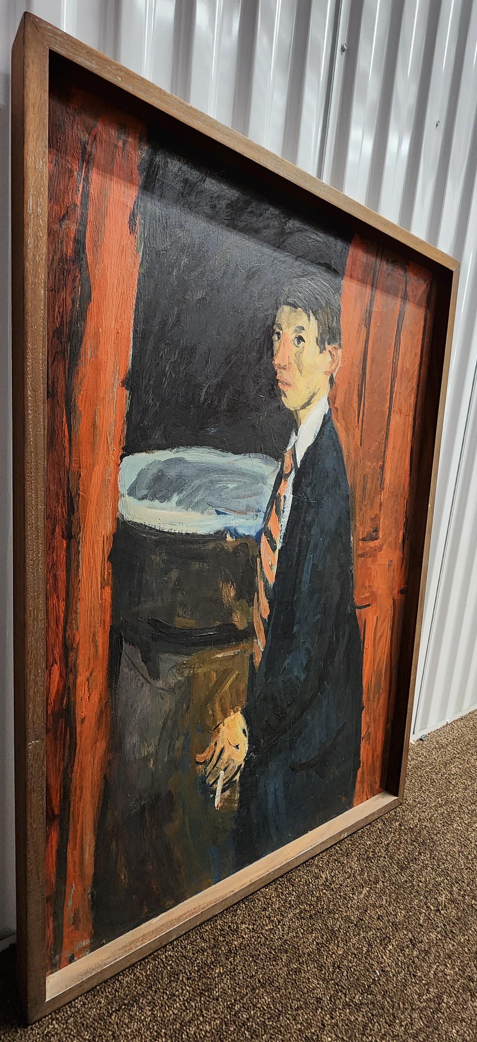 Alex Tschernjawski
Self Portrait
Oil on Canvas
1960s
Size: 37.5x25.5in
Framed: 39x27xin
Signed by hand
COA provided
Ref.: 924802-1826

*Condition: Good vintage condition. Craquelure. Vibrant colors.
**Framed in a brown, wooden frame. Ready to