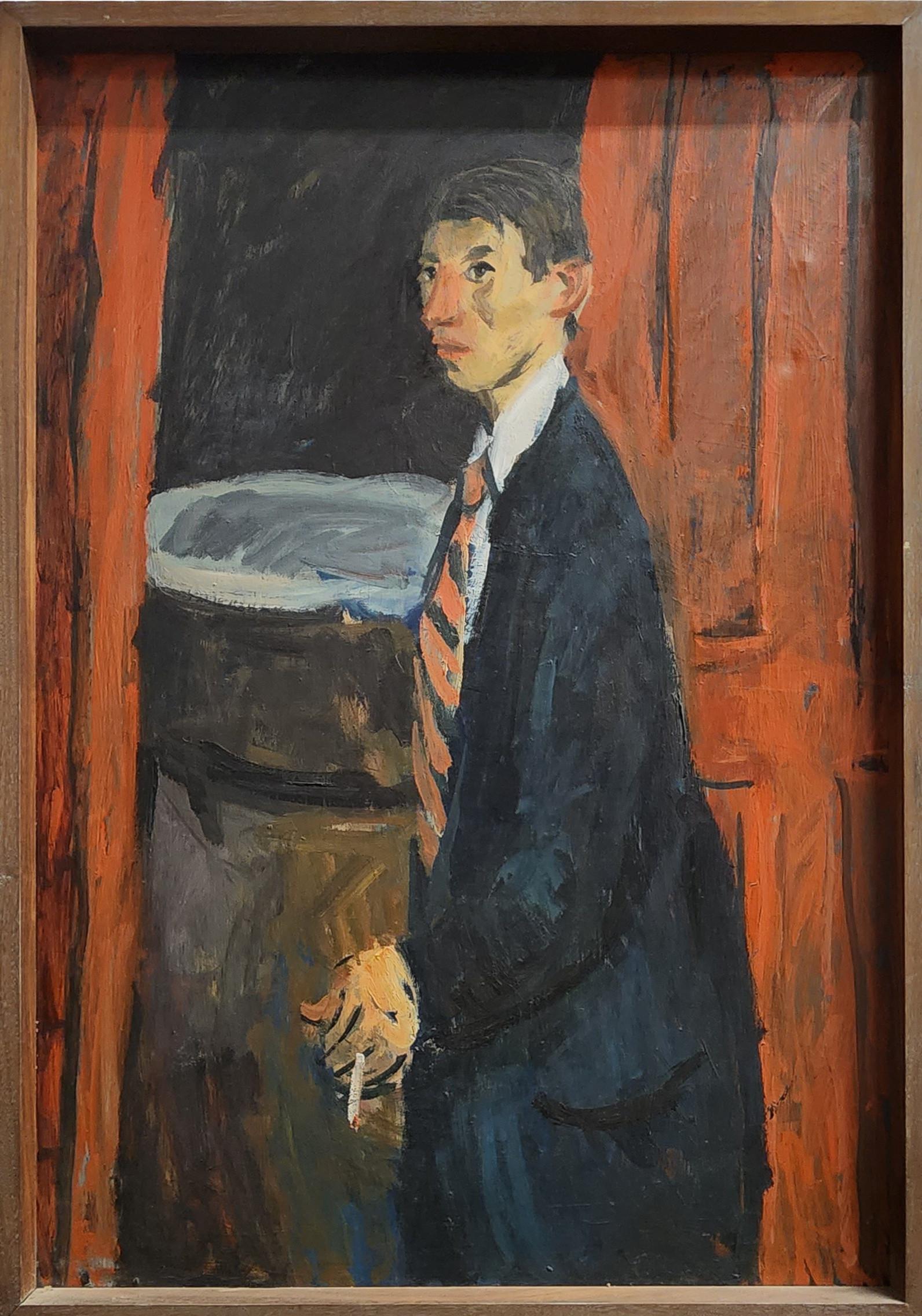 Alex Tschernjawski Portrait Painting - Self Portrait (American Post-War, Impressionist, Portrait, Self-Portrait, Suite)
