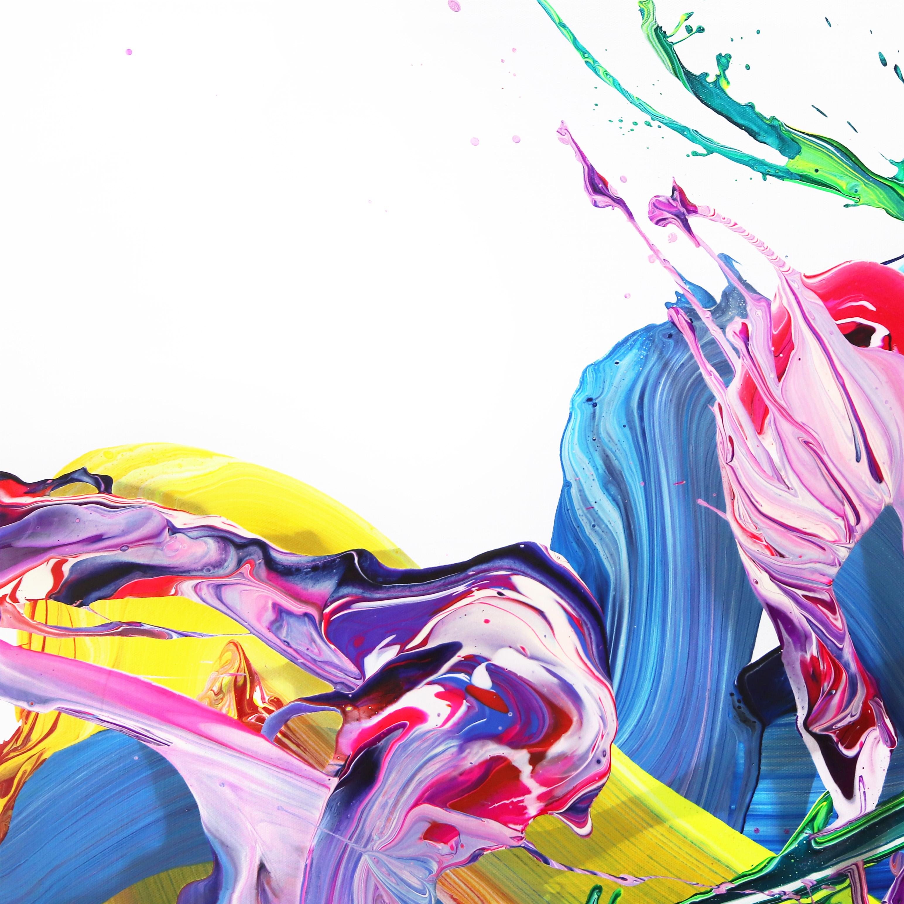 av_1014-15 (Dittico) - Pittura astratta colorata originale contemporanea in vendita 5