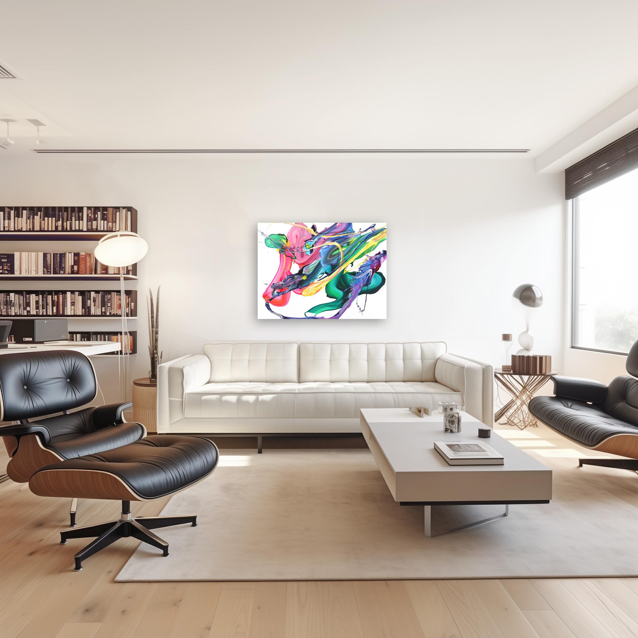 av_825 - Pittura astratta contemporanea originale con texture colorata su tela in vendita 1