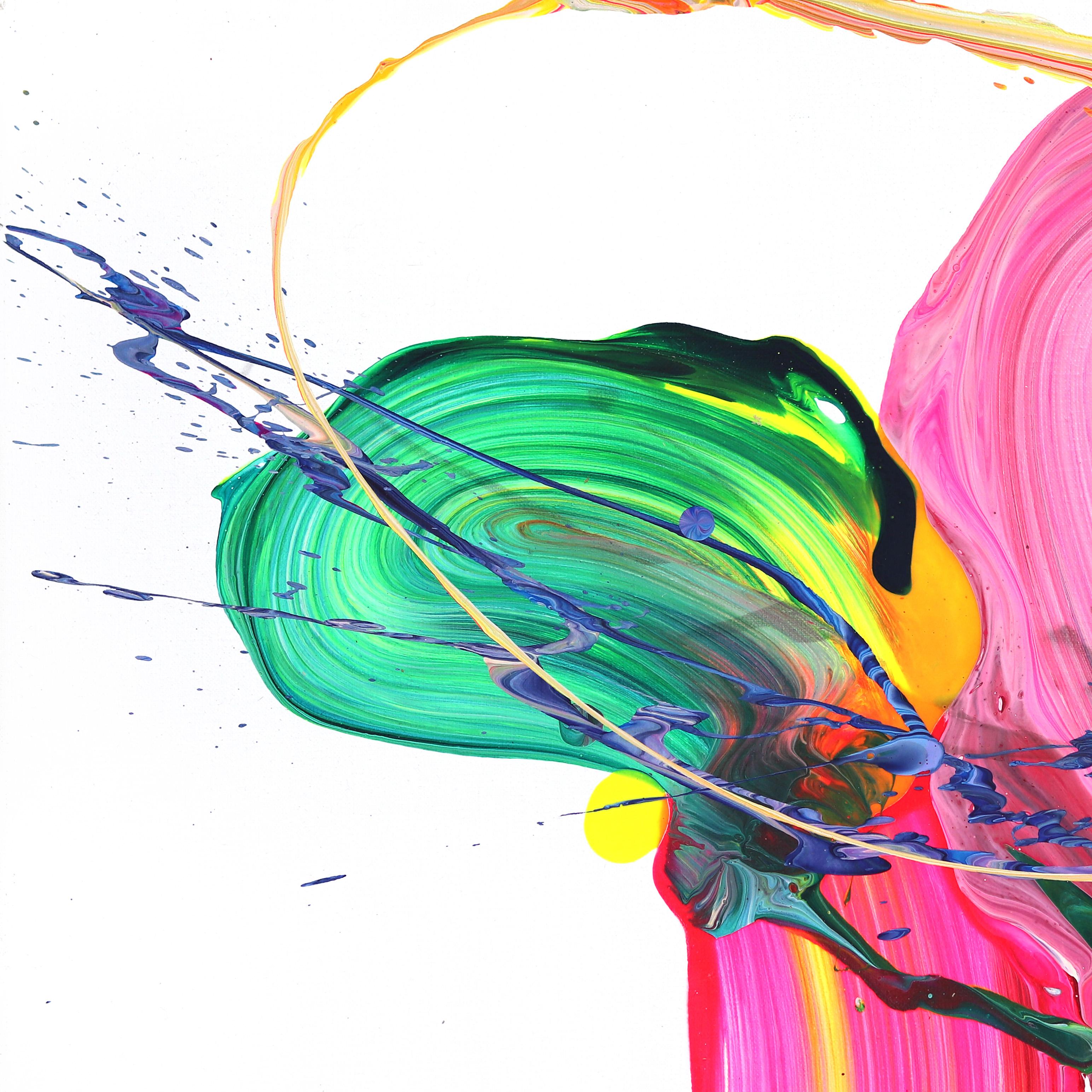 av_825 - Pittura astratta contemporanea originale con texture colorata su tela in vendita 2