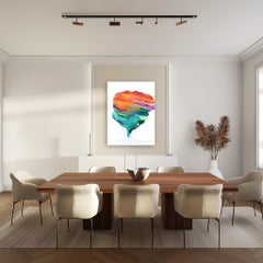 av_932 Large Colorful Textured Original Contemporary Abstract Painting on Canvas
