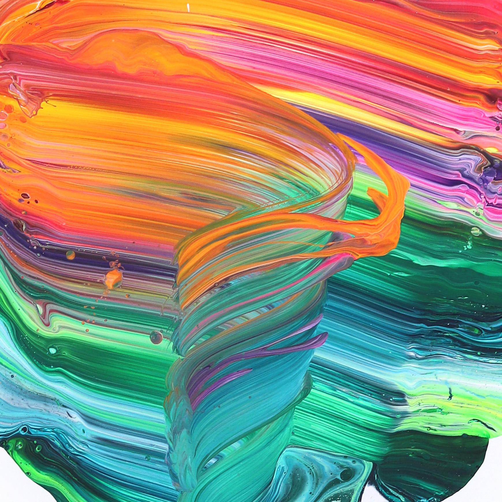 av_932 - Pittura astratta contemporanea originale con texture colorata su tela - Painting Astratto di Alex Voinea