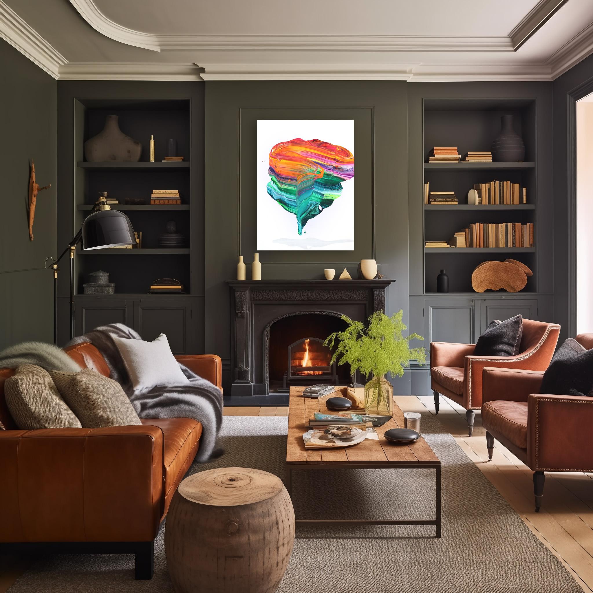 av_932 - Pittura astratta contemporanea originale con texture colorata su tela in vendita 1
