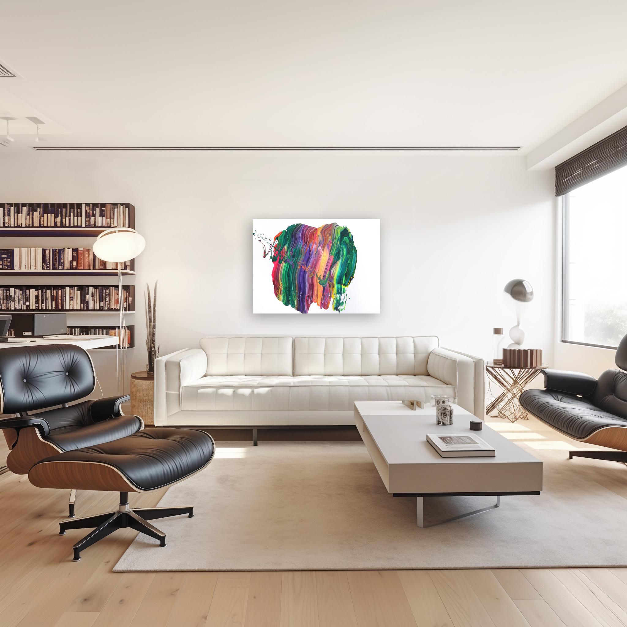 av_937 - Pittura astratta contemporanea originale con texture colorata su tela in vendita 1