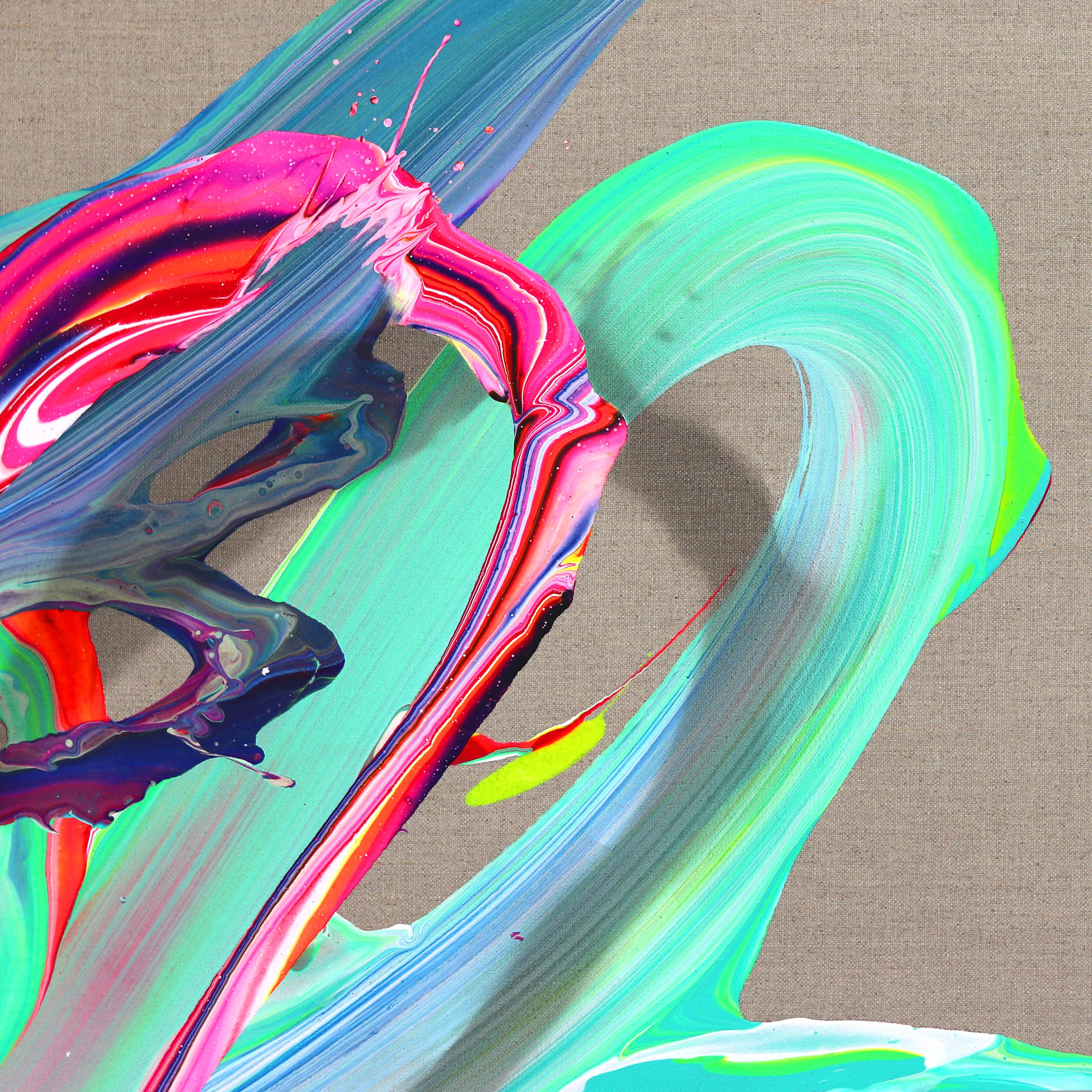 av_965 - Pittura astratta contemporanea originale con texture colorata su tela in vendita 3