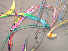 avp_1012 - Pittura astratta originale colorata e strutturata su lino