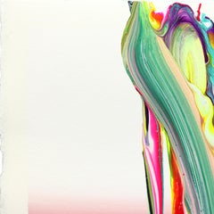 avp_1021 - Pittura astratta originale contemporanea su carta con texture colorata