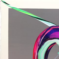 avp_1035 - Colorful Textured Original Contemporary Abstract Painting on Paper