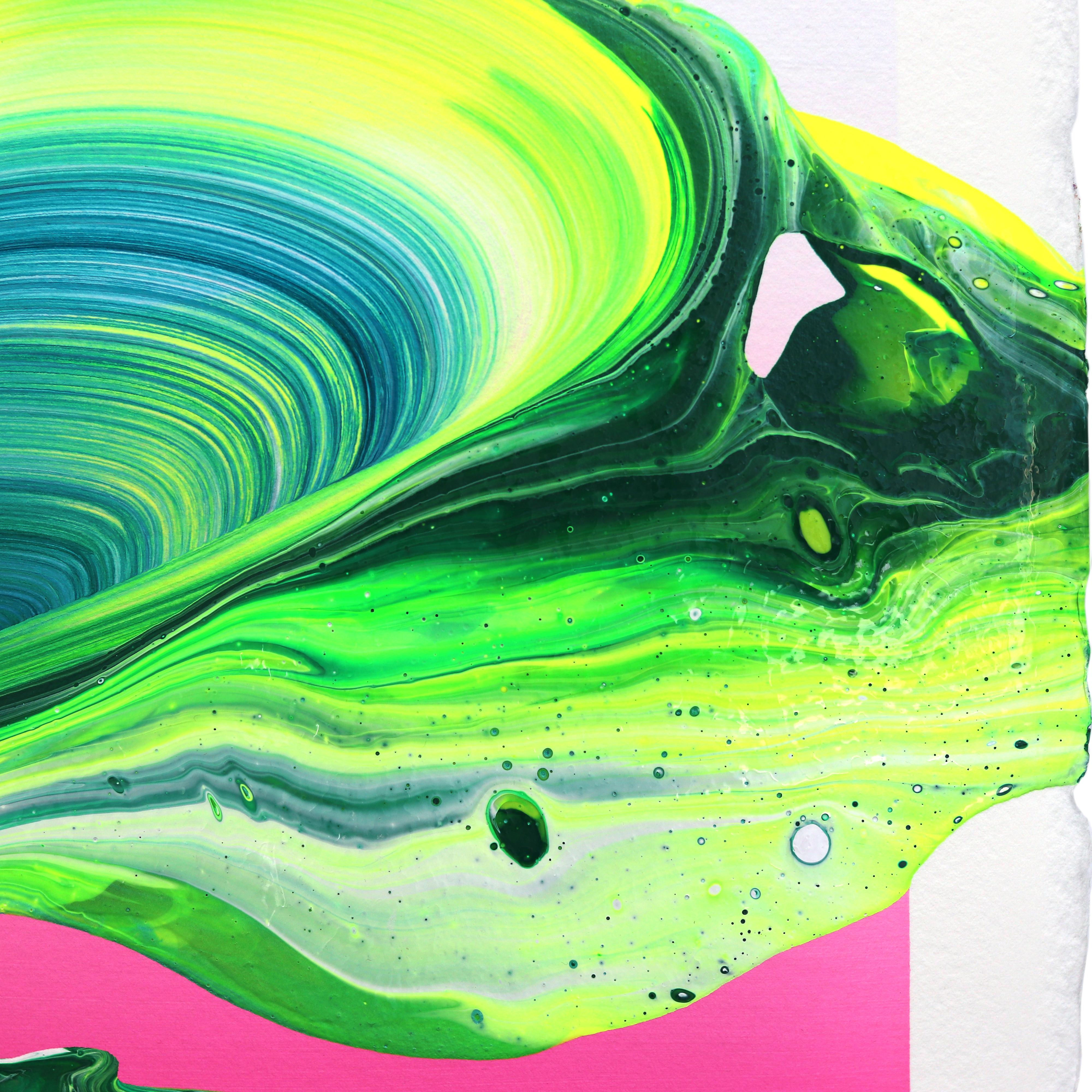 avp_1072 - Colorful Textured Original Contemporary Abstract Painting on Paper For Sale 4