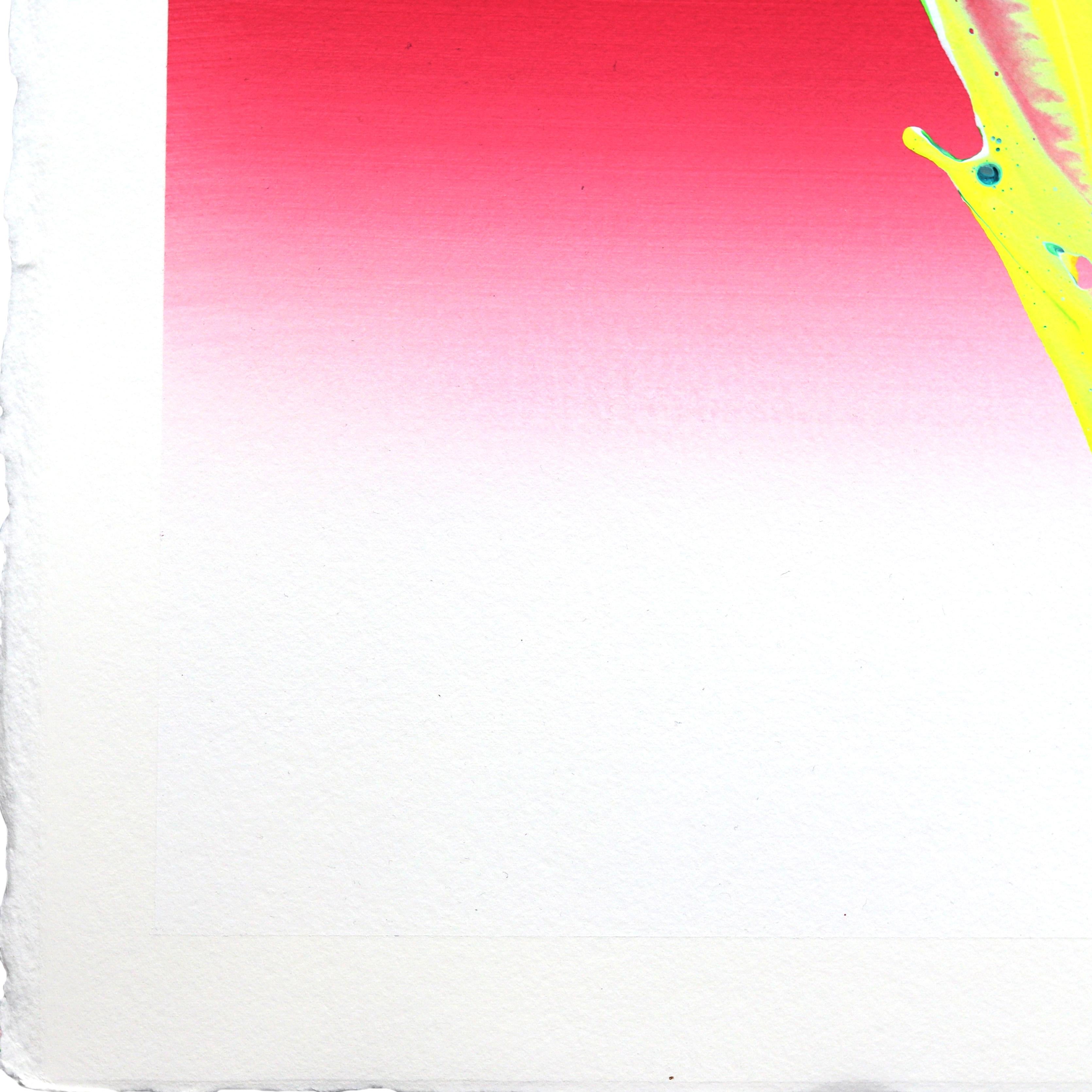 avp_1206 - Texture colorée Peinture abstraite contemporaine originale sur papier en vente 2