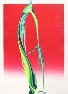 avp_1206 - Colorful Textured Original Contemporary Abstract Painting on Paper