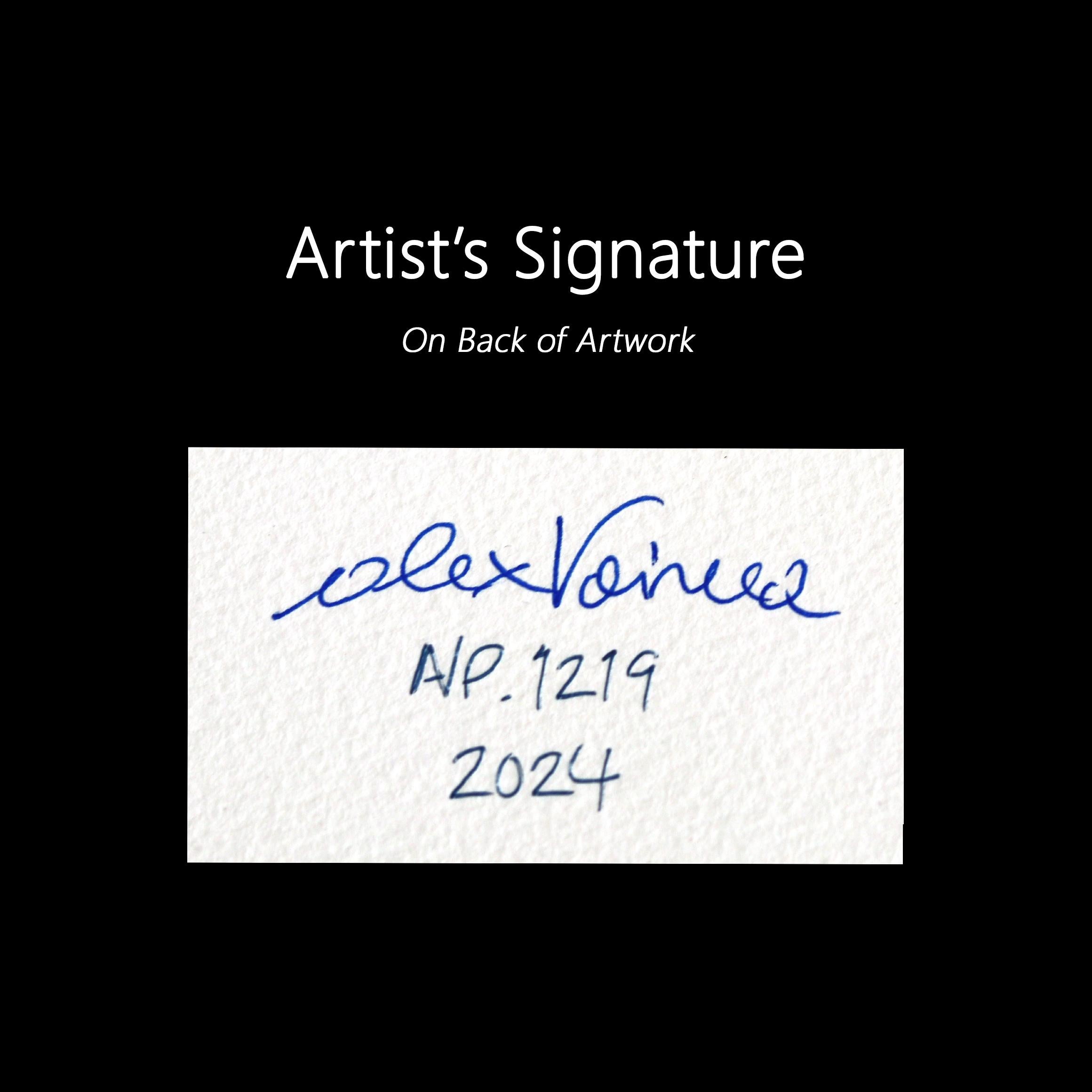 avp_1219 - Original Color Drenching Contemporary Abstract Painting on Paper For Sale 4