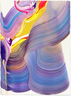 avp_1219 - Original Color Drenching Contemporary Abstract Painting on Paper