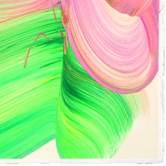 avp_1222 - Original Color Drenched Contemporary Abstract Painting on Paper