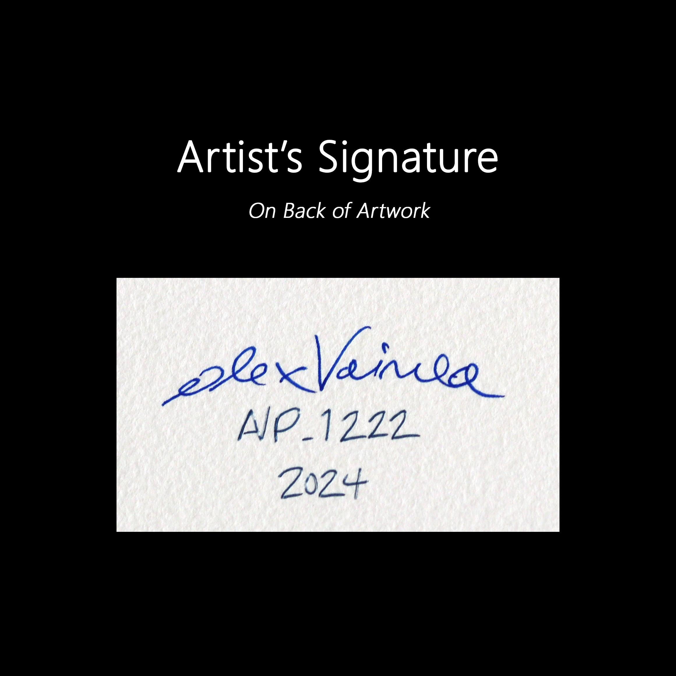 avp_1222 - Original Color Drenched Contemporary Abstract Painting on Paper For Sale 4