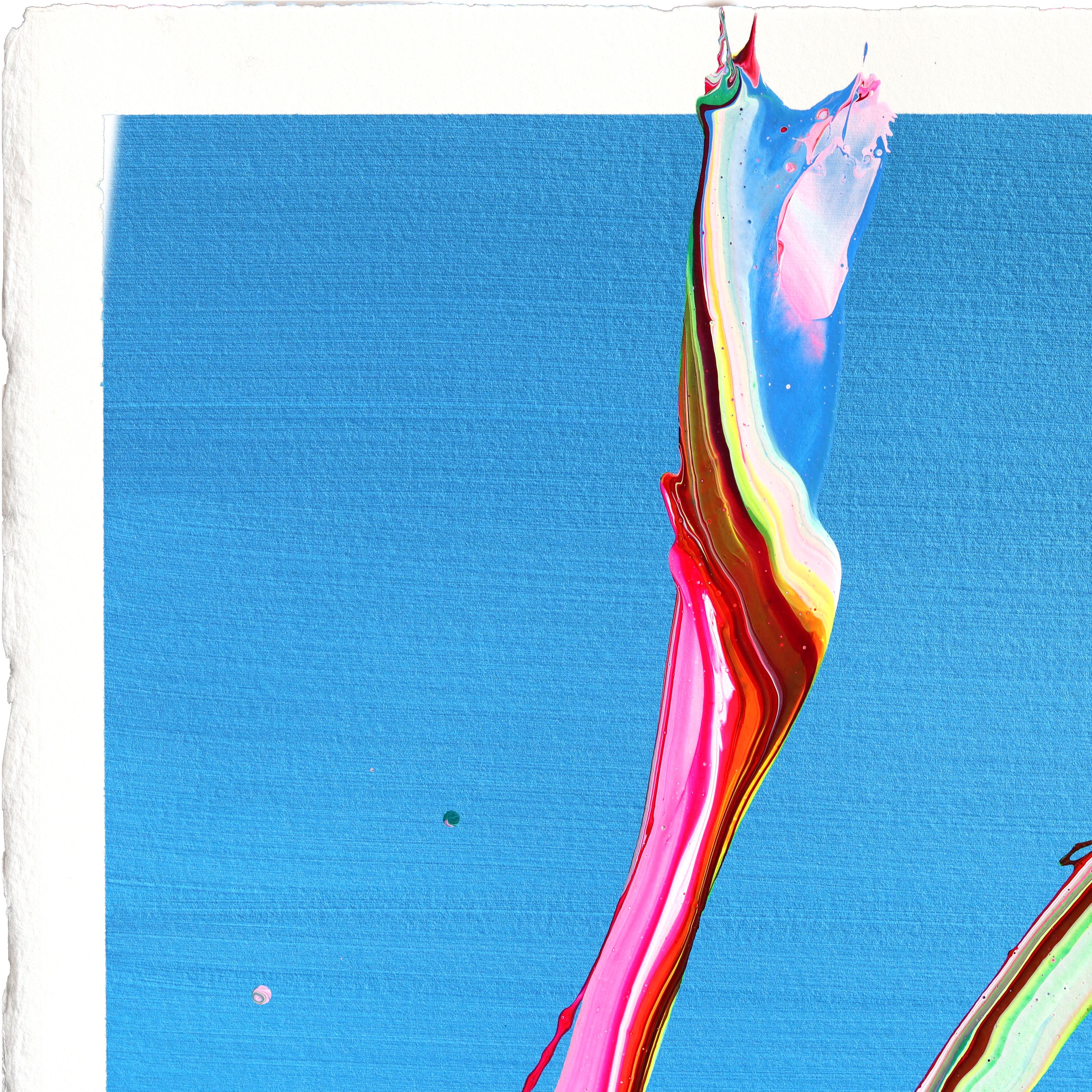 The colorful abstract artworks of Romanian artist Alex Voinea are inspired by experiments with paint poured over vibrating surfaces, such as speakers at full volume. Alex Voinea collaborates with chance to evoke the energy of the moment. Projections