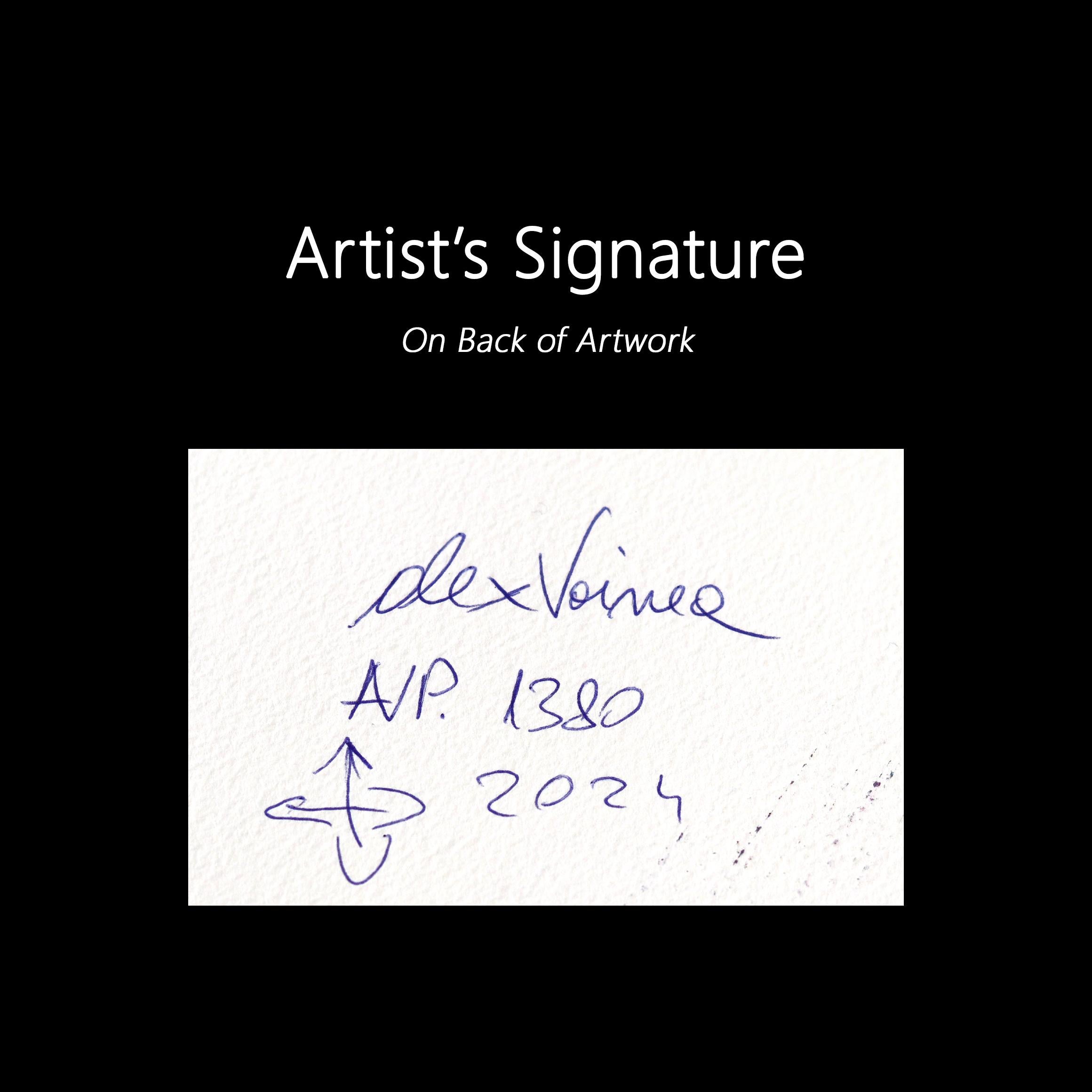 avp_1380 - Original Color Drenching Contemporary Abstract Painting on Paper For Sale 4