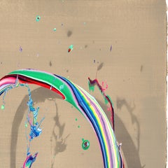 avp_1453 - Expresiva Pintura Abstracta Contemporánea Empapada de Color sobre Papel