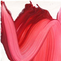 avp_1628 - Original Abstract Red Tone Contemporary Acrylic Painting on Paper