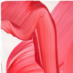 avp_1632 - Original Abstract Red Tone Contemporary Acrylic Painting on Paper